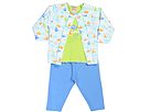Zutano Kids - 3 Piece Set- Helicopter Jacket/Helicopter Screen T/Solid Leggings (Infant) (Sky/Lime/Peri) - Apparel