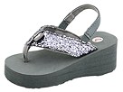 Roxy Kids - Pollywog (Infant/Toddler) (Gunmetal Glitter) - Footwear