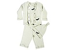 Baby No Tag Kids - 4 Piece Gift Set-Bodysuit/Pants/Jacket/Topper (Infant) (Sage Green W/Sweet Pea) - Apparel by baby no tag kids (kids kids clothing girls clothing infant clothing 0 24 mos sweater cardigan)