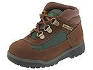 Timberland Kids - Field Boot Leather Fabric Core (Infant/Toddler) (Brown Nubuck W/ Dark Olive) - Footwear