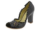 Angeli Inquieti - Ruffled Open Toe Pump (Black Patent) - Footwear by angeli inquieti (womens womens dress dress shoes dress shoes opentoe peeptoe)