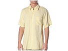 Tulliano - 100% Linen Anita Short Sleeve (Yellow) - Apparel by tulliano (clothing mens clothing shirts short sleeve button downs)
