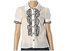 Betsey Johnson - Ruffled Cotton Dots (Ivory) - Apparel