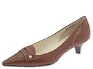 AK Anne Klein - Casee (Medium Brown Leather) - Footwear by ak anne klein (womens womens dress dress shoes dress shoes mid heel kitten heel)