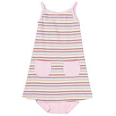 Bees and Dragons Chilienne Tank Dress Infant Pink Stripe Apparel
