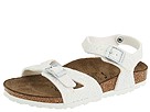 Birkis Kids Tuvalu ToddlerYouth White Glitter Points Silver Footwear