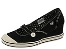 Roxy Kids - Ginger Wedge (Youth) (Black Suede) - Footwear