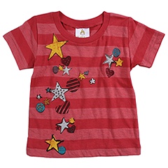 Small Audience Kids Stars n Hearts SS Shirt InfantToddler Vintage Red Apparel