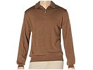 Toscano - Zip Mock Houndstooth Neck (Nougat) - Apparel
