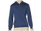 Toscano - Zip Mock Houndstooth Neck (Lapis Blue) - Apparel