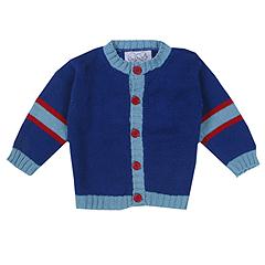 Zackali 4 Kids Firetruck Cardigan InfantToddler Royal BlueLt BlueRed Apparel