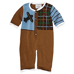 Zackali 4 Kids Air Force One Piece Infant KhakiLt Blue Apparel