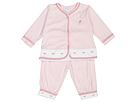 le top Baby Blossom Knit Top Pant Set Infant Pink amp White Apparel