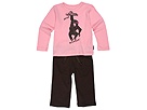 Shrnk 2 PC Set Just Hangin Baby Rib Pants InfantToddlerLittle RoseBrown Apparel