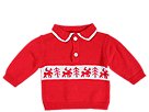 New Potatoes Holiday Polo Sweater Infant Red Apparel
