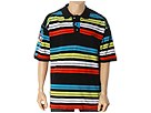 akademiks - Stage Stripe Polo (Black) - Apparel