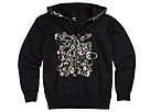 etnies Kids - Teamwork Rings Youth Zip Hoody (Big Kids) (Black) - Apparel