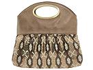 Whiting amp Davis Handbags Lattice Screenprint Handheld Bronze Bags and Luggage