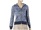 Allen Allen - Damask Burnout Hooded Zip (Blue)