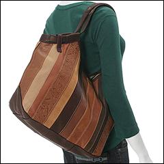 Lucky Brand Leather Drawstring Tote