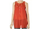Lucky Brand Crochet Gauze Top Chili Apparel