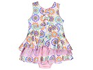 Beetlejuice London Baby Yellow Layered Print Dress w Diaper Cover InfantToddler Multi Apparel