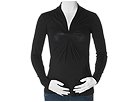 Olian - Lycra Long Sleeve V-Neck Top (Black) - Apparel