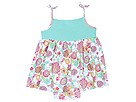Bees and Dragons Fleur de Paradis Dress w Diaper Cover Infant TurquoiseFlower Print Apparel
