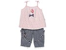 le top 2 PC Set Romance Lace Top Capris ToddlerLittle PinkWhiteBlack Apparel