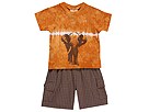 cachcach 2 Piece Tee Short Set InfantToddler Elephant Orange Apparel