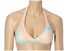 ONeill 487 Perfect Plaid Banded Halter Guava Apparel