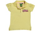 Bindi Wear Bindi Text Puff Sleeve Polo ToddlerLittle Big Yellow Apparel
