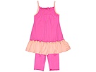 Kea Joby Ruffled Smocked Dress WBike Short Infant ToddlerLittle Hot PinkPale Peach Apparel