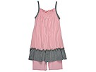 Kea Joby Ruffled Smocked Dress WBike Short Infant ToddlerLittle Pale Pink Hearther Grey Apparel