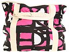 DKNY - RTW Canvas Large North/South Shopper (Pink/White) - Bags and Luggage