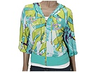 Apple Bottoms - Mesh Sleeve Hoodie Jacket (Pool Green) - Apparel