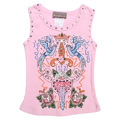 Hannah Banana Pretty Me Up Tank Little KidsBig Kids Pink Apparel