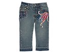 Hannah Banana Candy Lane Denim Print Capri Little Big Denim Apparel