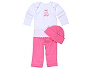 Best of Chums Chums Takealong 3 PC Set Ballet Shoes LS Shirt Pants Brim Hat Infant WhiteBloom Apparel