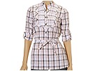 Charlotte Ronson - Belted Tunic Button Down (Multi) - Apparel