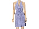 Norma Kamali Everlast - Halter Dress (Wedgewood Print) - Apparel