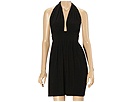 Norma Kamali Everlast - Deep V Halter (Black) - Apparel