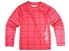 686 Kids - Betsey Base Top (Big Kids) (Coral Plaid Print)