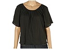 Peligrosa - Organic Allover Tuck Circular Top (Charcoal) - Apparel