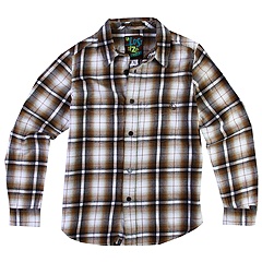 Lost Flammel Flannel Big Kids Brown Apparel