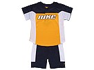 Nike Kids - Baseball Short Sleeved Set (Infant) (Obsidian/Taxi) - Apparel
