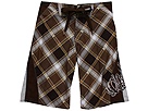 O'Neill Kids - Grinder 2 Limited Edition Boardshort (Big Kids) (Brown With Plaid) - Apparel