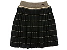 D&G Junior - Pleated Skirt (Big Kids) (Black) - Apparel