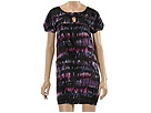 kensie - Paint Brush Printed Dress (Black Multi) - Apparel