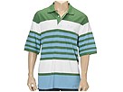 Sean John - Three Tone Stripe Polo Shirt (Juniper) - Apparel